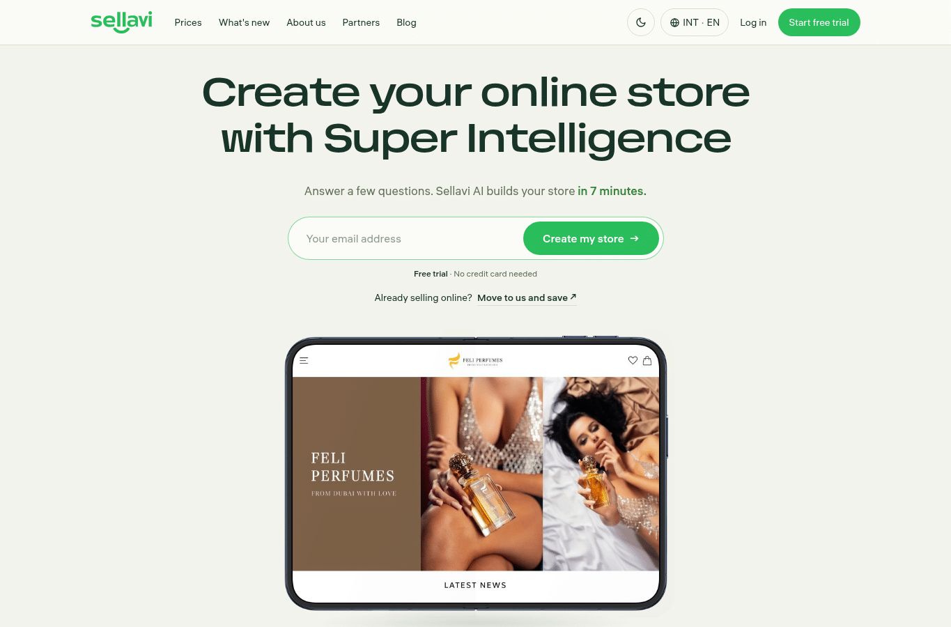 Screenshot preview of sellavi.com