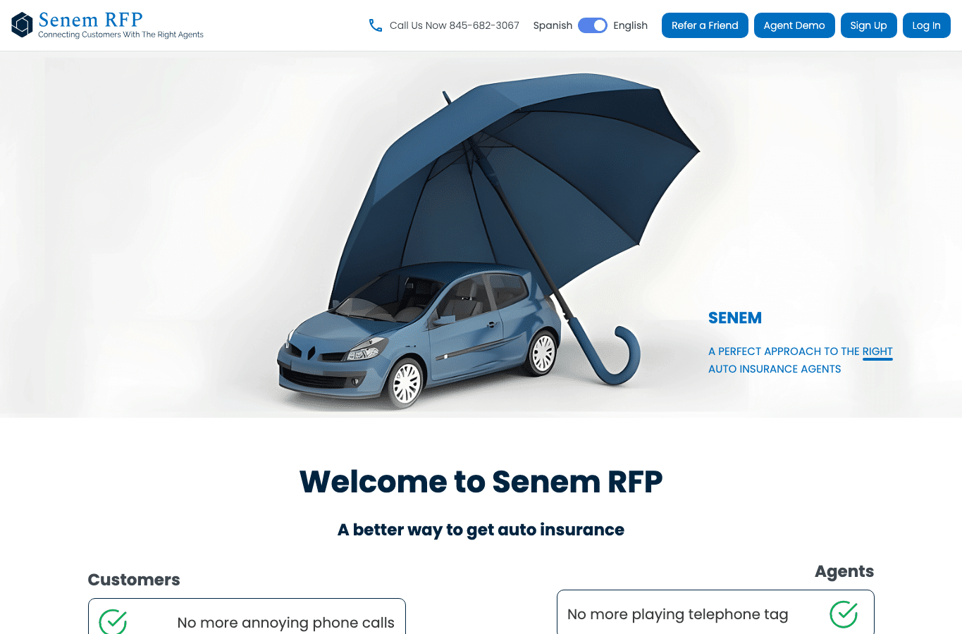 Screenshot preview of senemrfp.com
