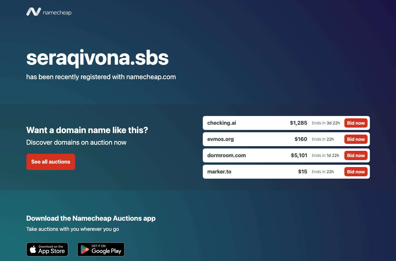 Screenshot preview of seraqivona.sbs