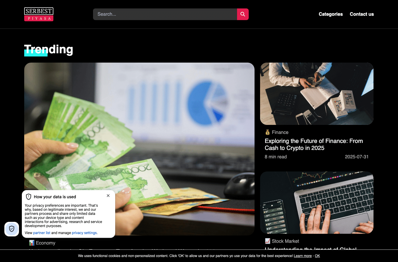 Screenshot preview of serbestpiyasa.net