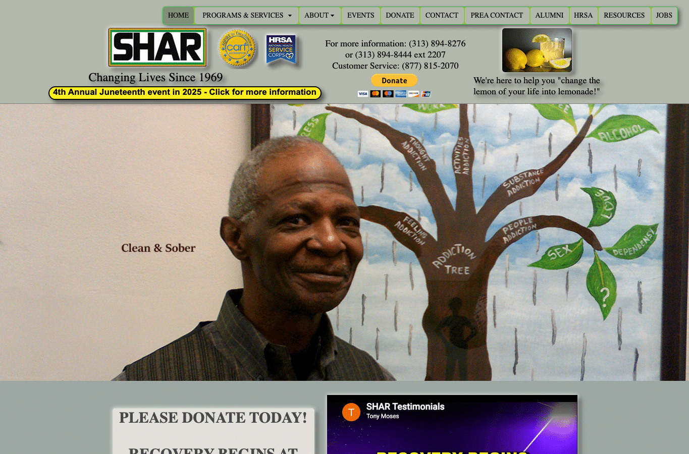 Screenshot preview of sharinc.org