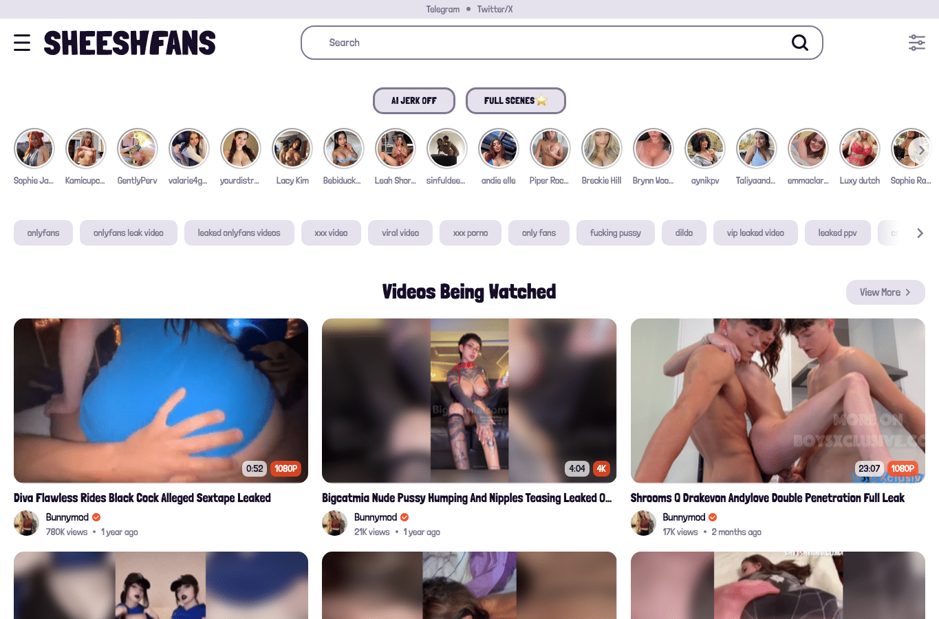 Screenshot preview of sheeshfans.com