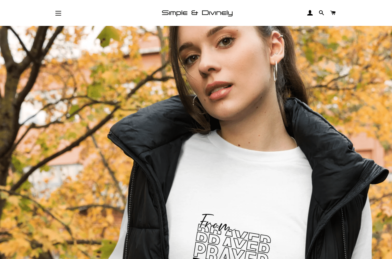 Screenshot preview of simpleanddivinely.com