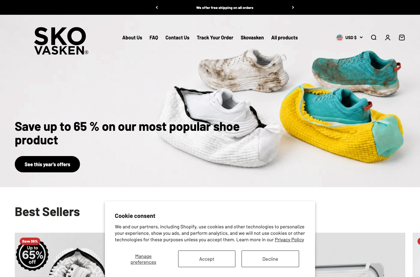 Screenshot preview of skovasken.com