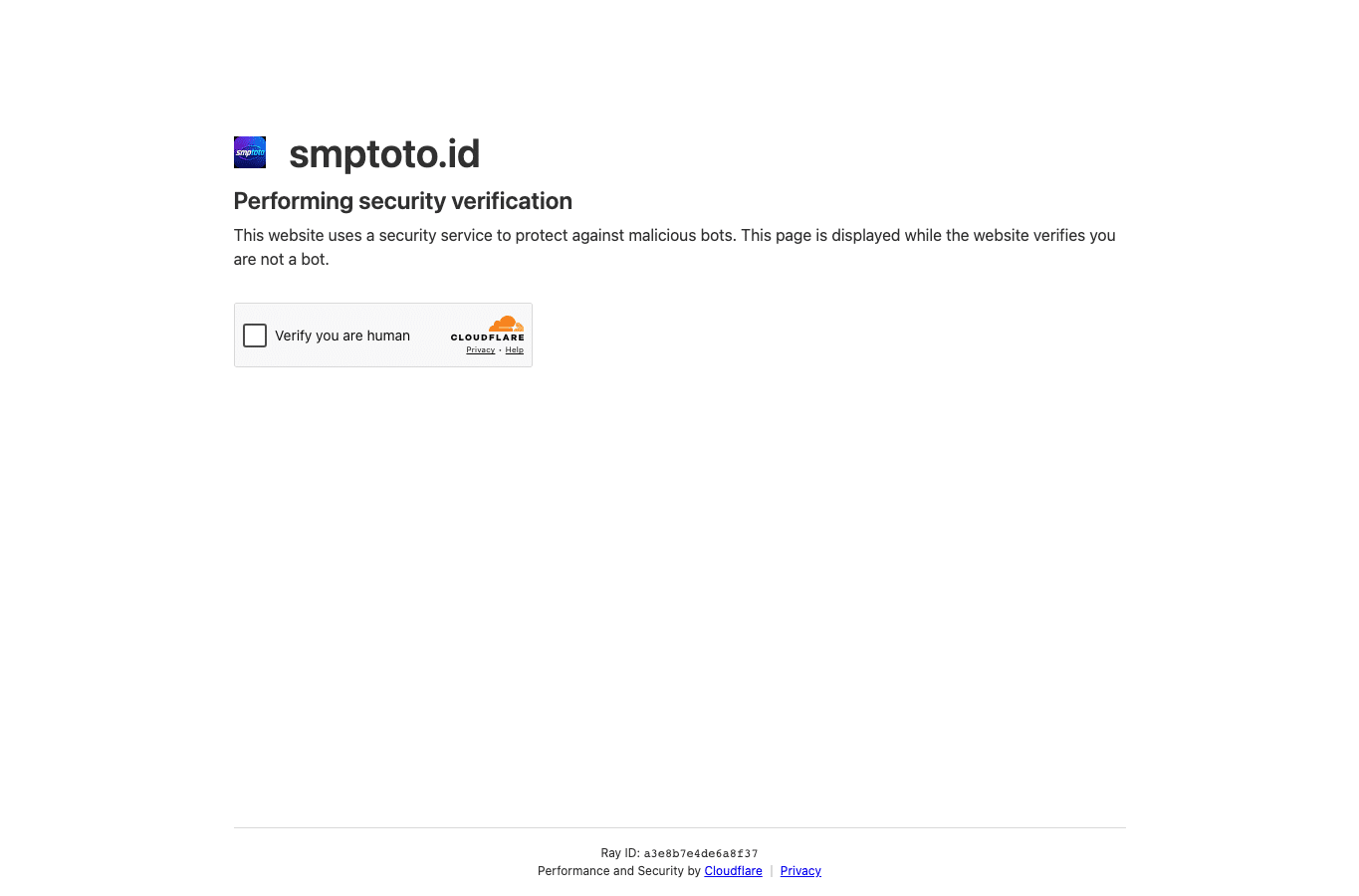 Screenshot preview of smptoto.id
