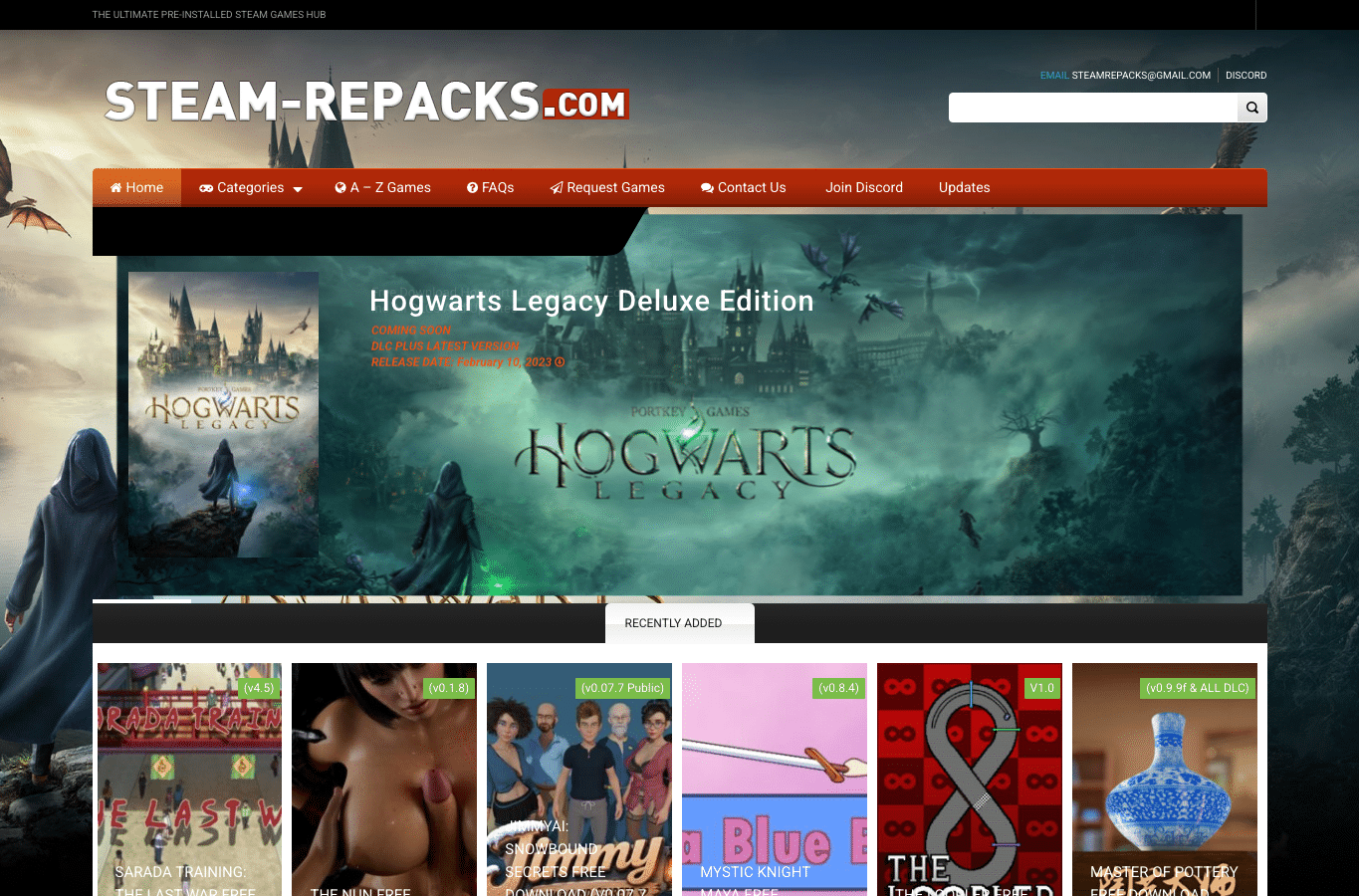 Screenshot preview of steam-repacks.net
