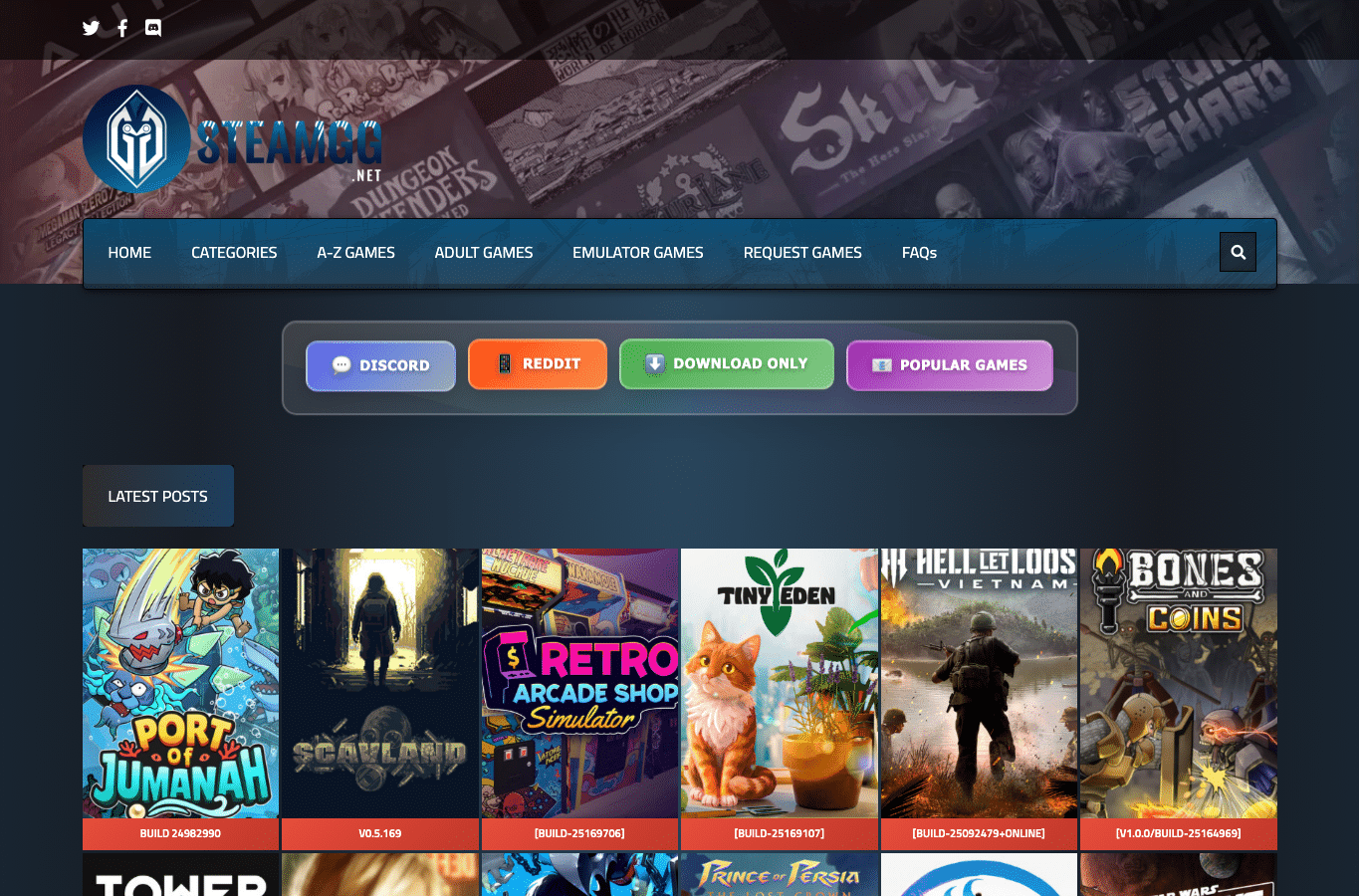Screenshot preview of steamgg.net