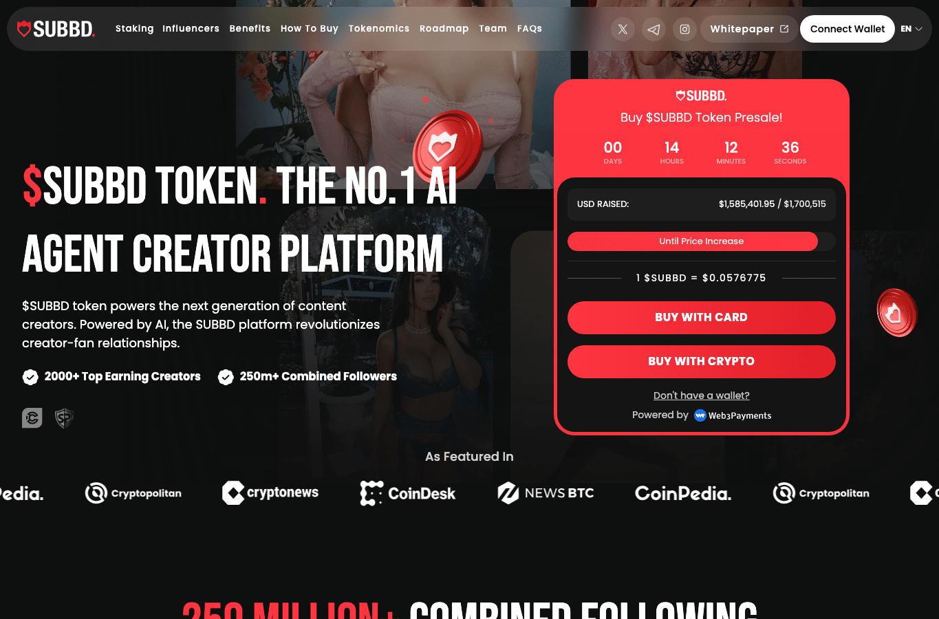 Screenshot preview of subbdtoken.com