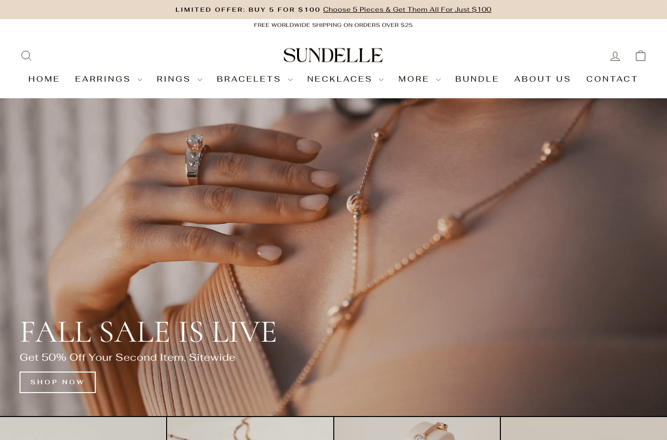 Screenshot preview of sundelle.com