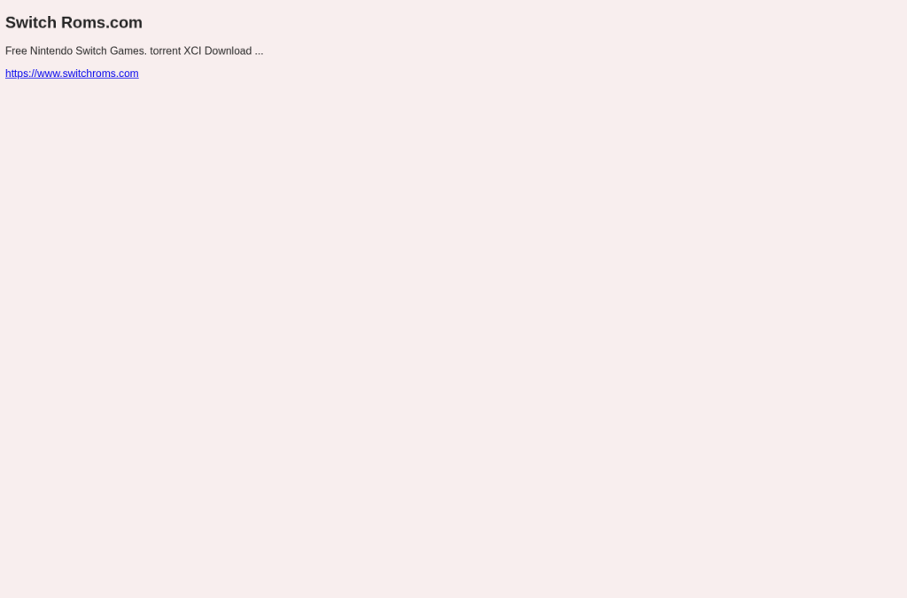 Screenshot preview of switchroms.com