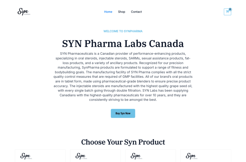 Screenshot preview of synpharmaofficial.com