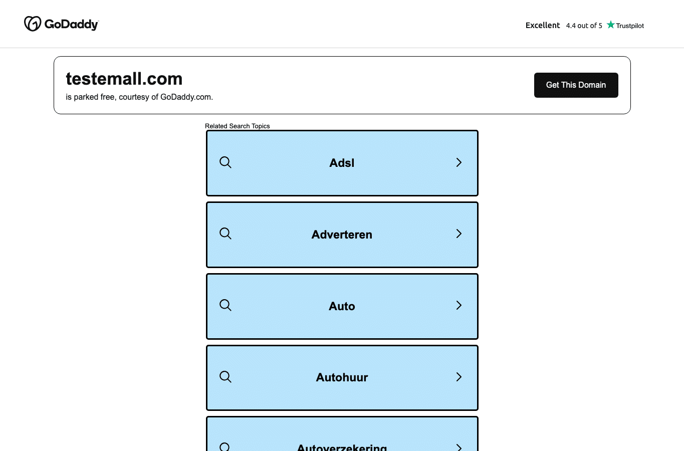 Screenshot preview of testemall.com