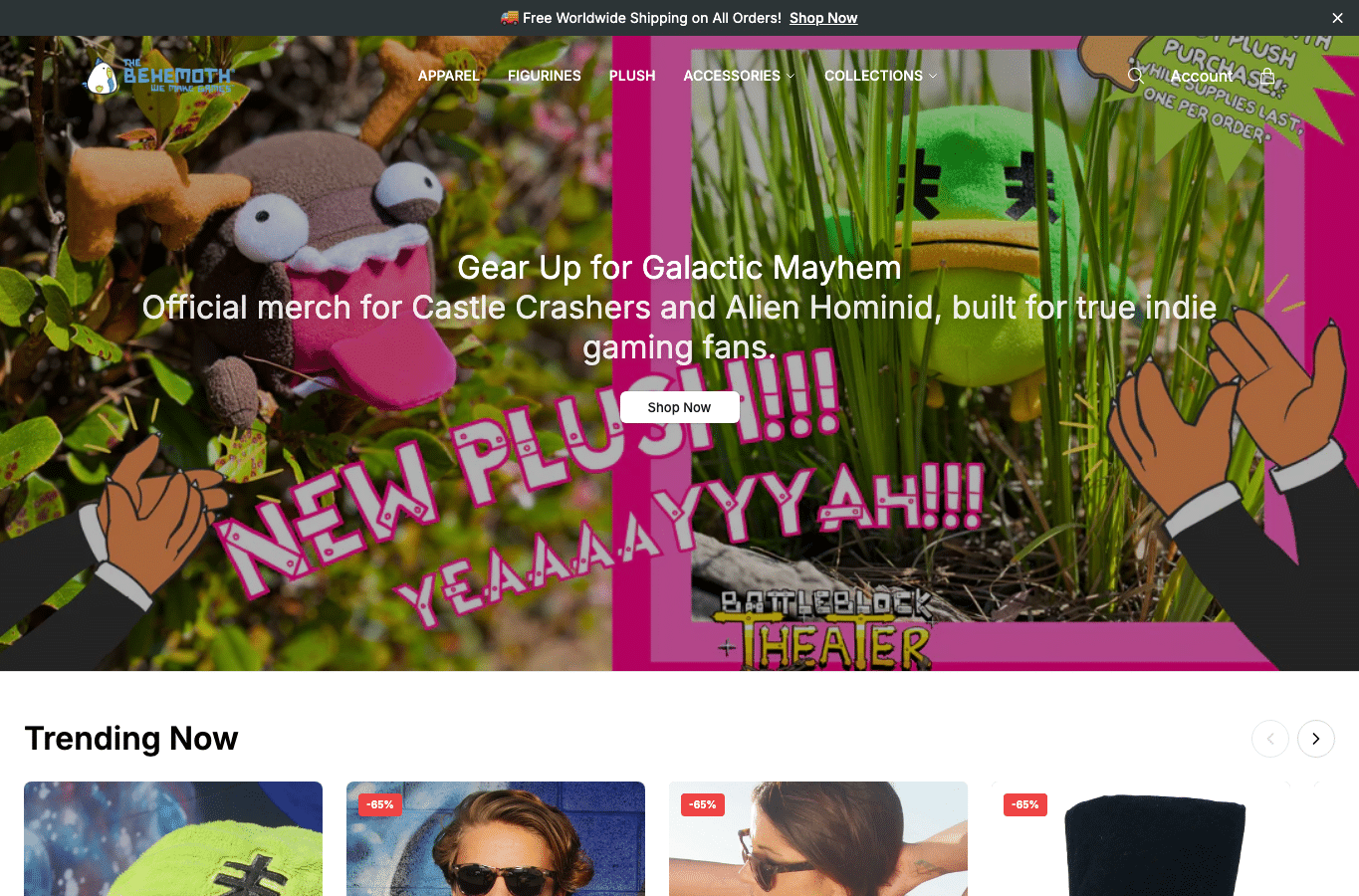 Screenshot preview of thebehemothtoys.shop