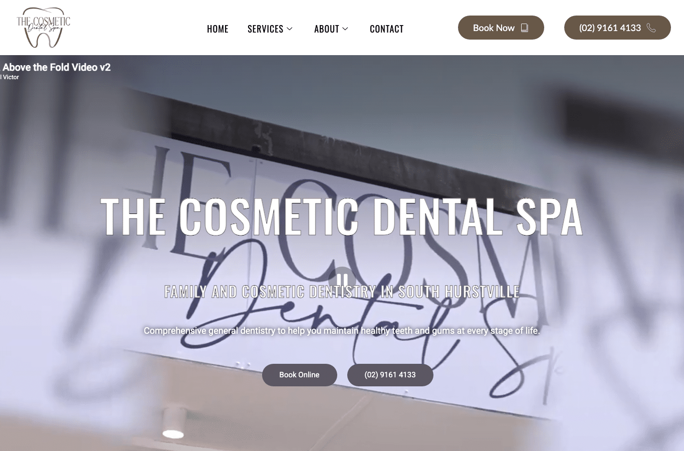 Screenshot preview of thecosmeticdentalspa.com.au