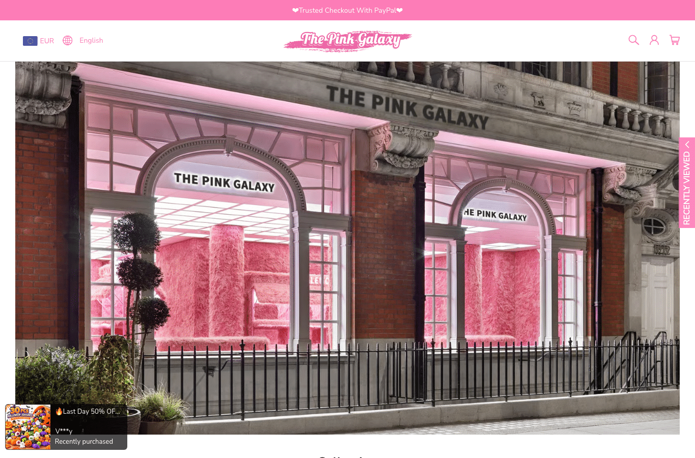 Screenshot preview of thepinkgalaxy.com