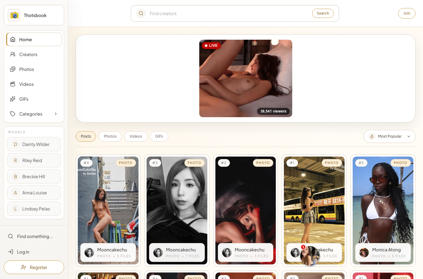 Screenshot preview of thotsbook.com
