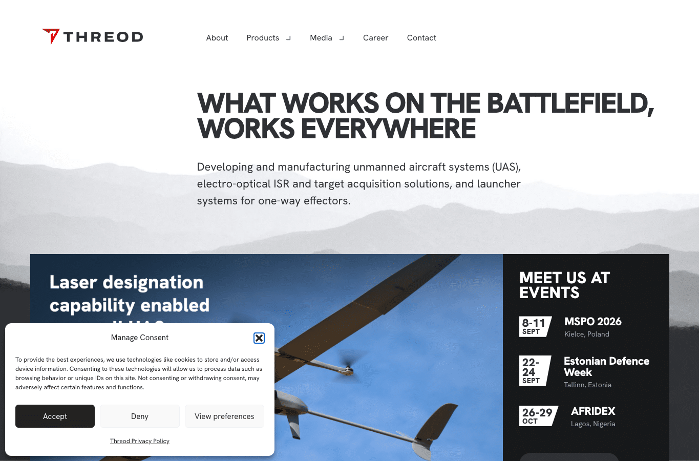 Screenshot preview of threod.com