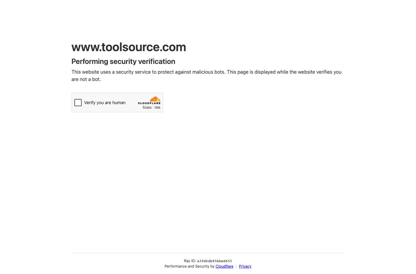Screenshot preview of toolsource.com