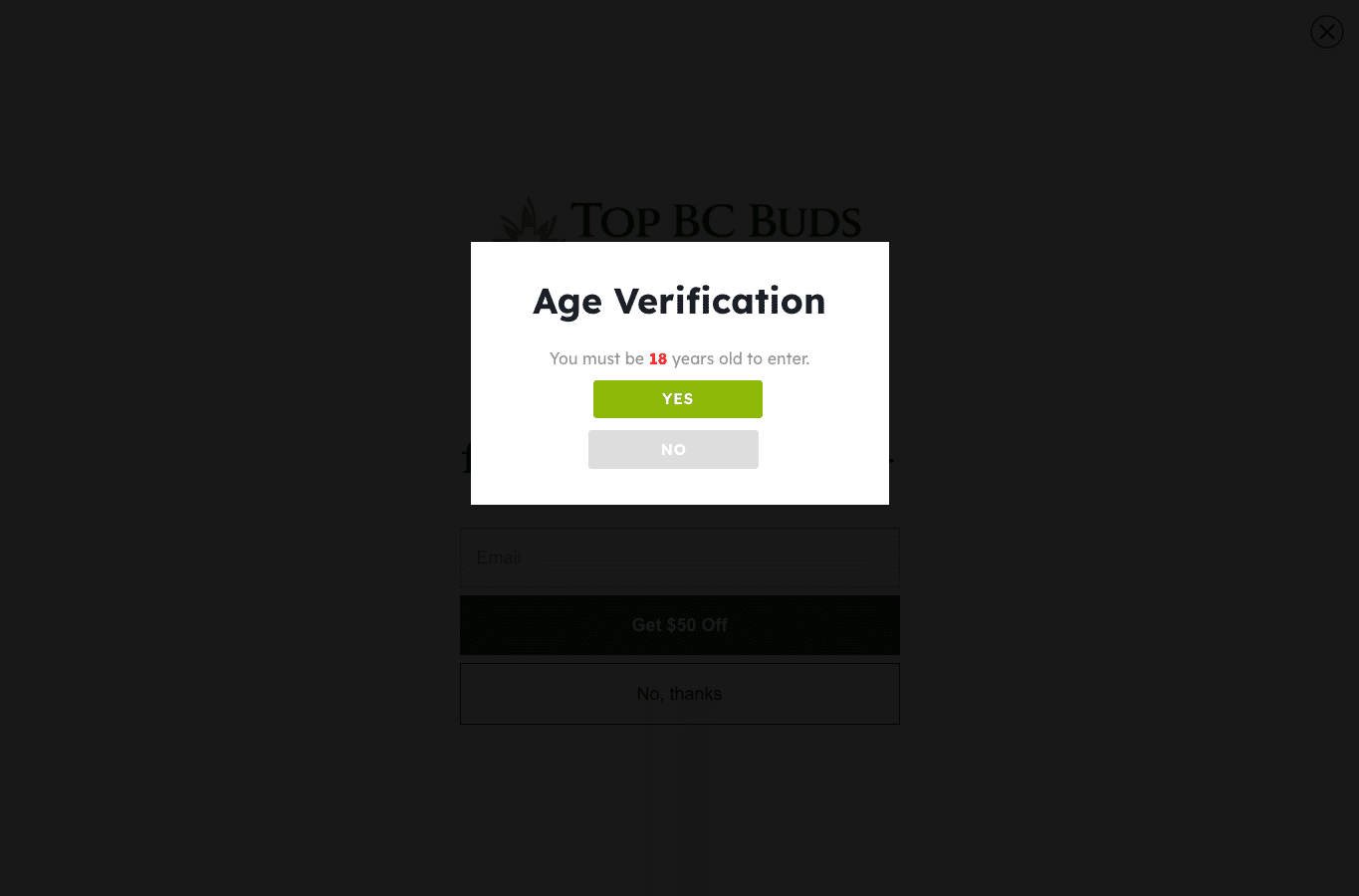 Screenshot preview of topbcbuds.ca