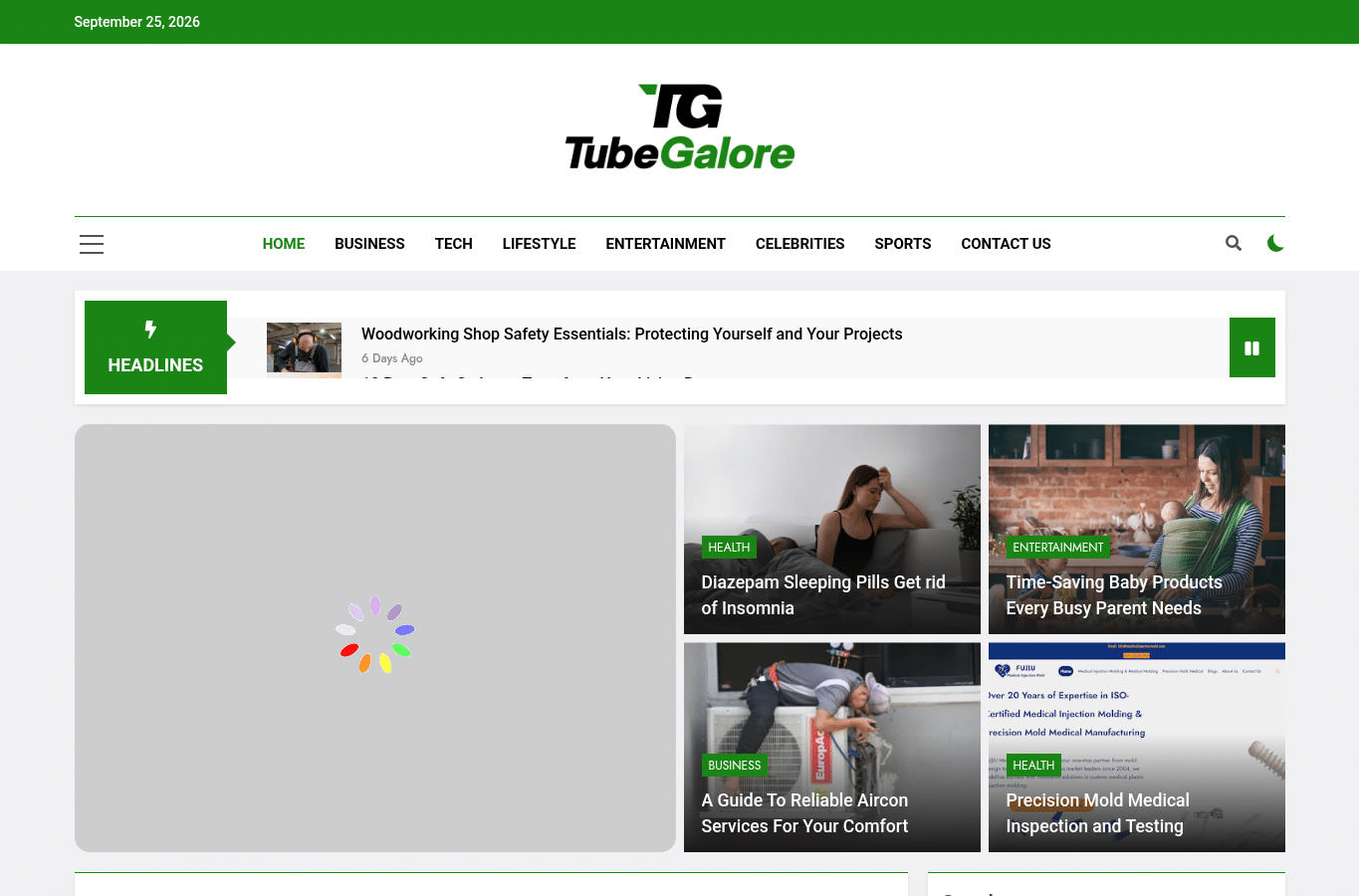 Screenshot preview of tubegalore.uk