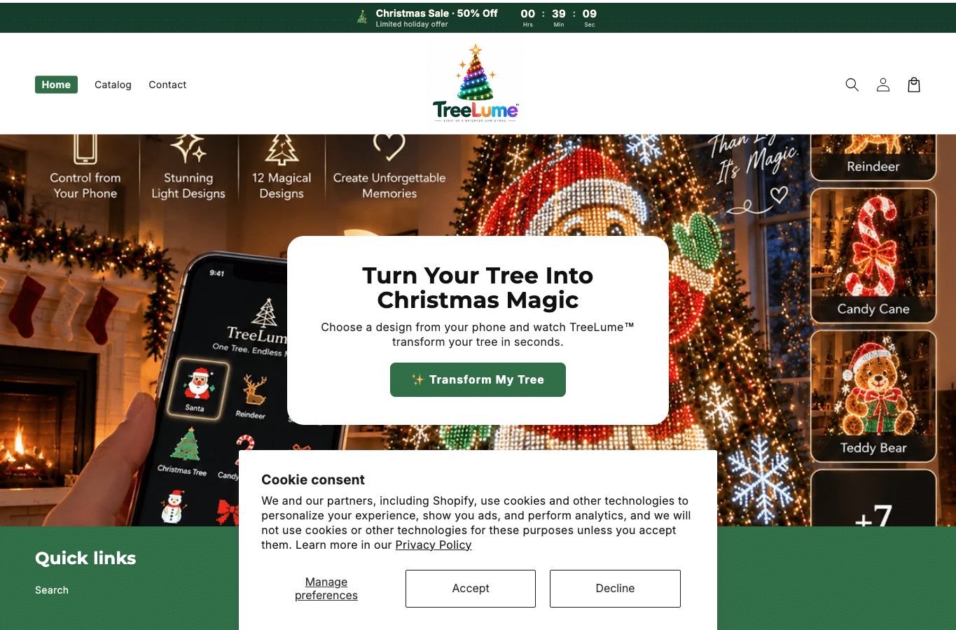 Screenshot preview of twinklelume.com