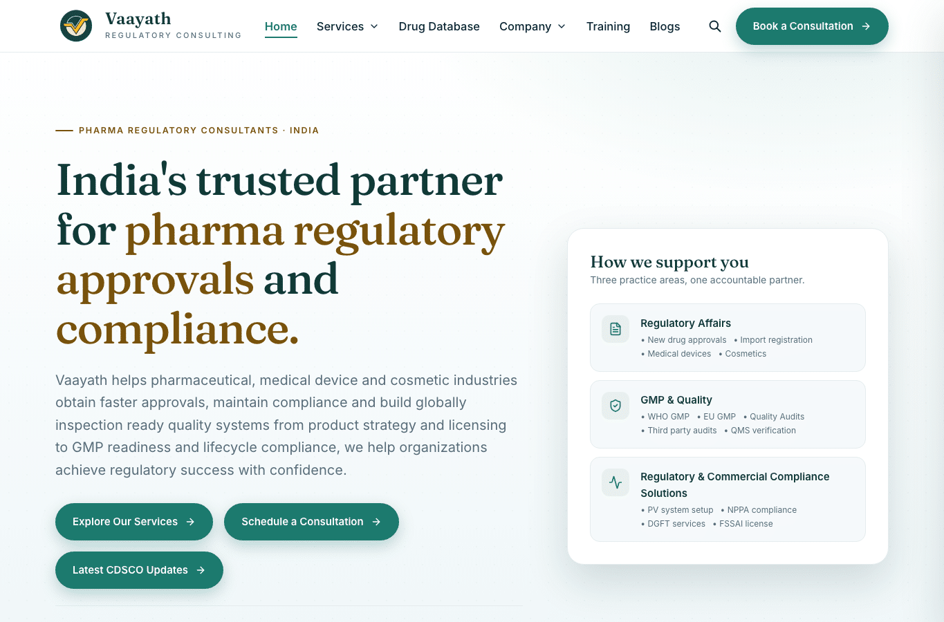 Screenshot preview of vaayath.com