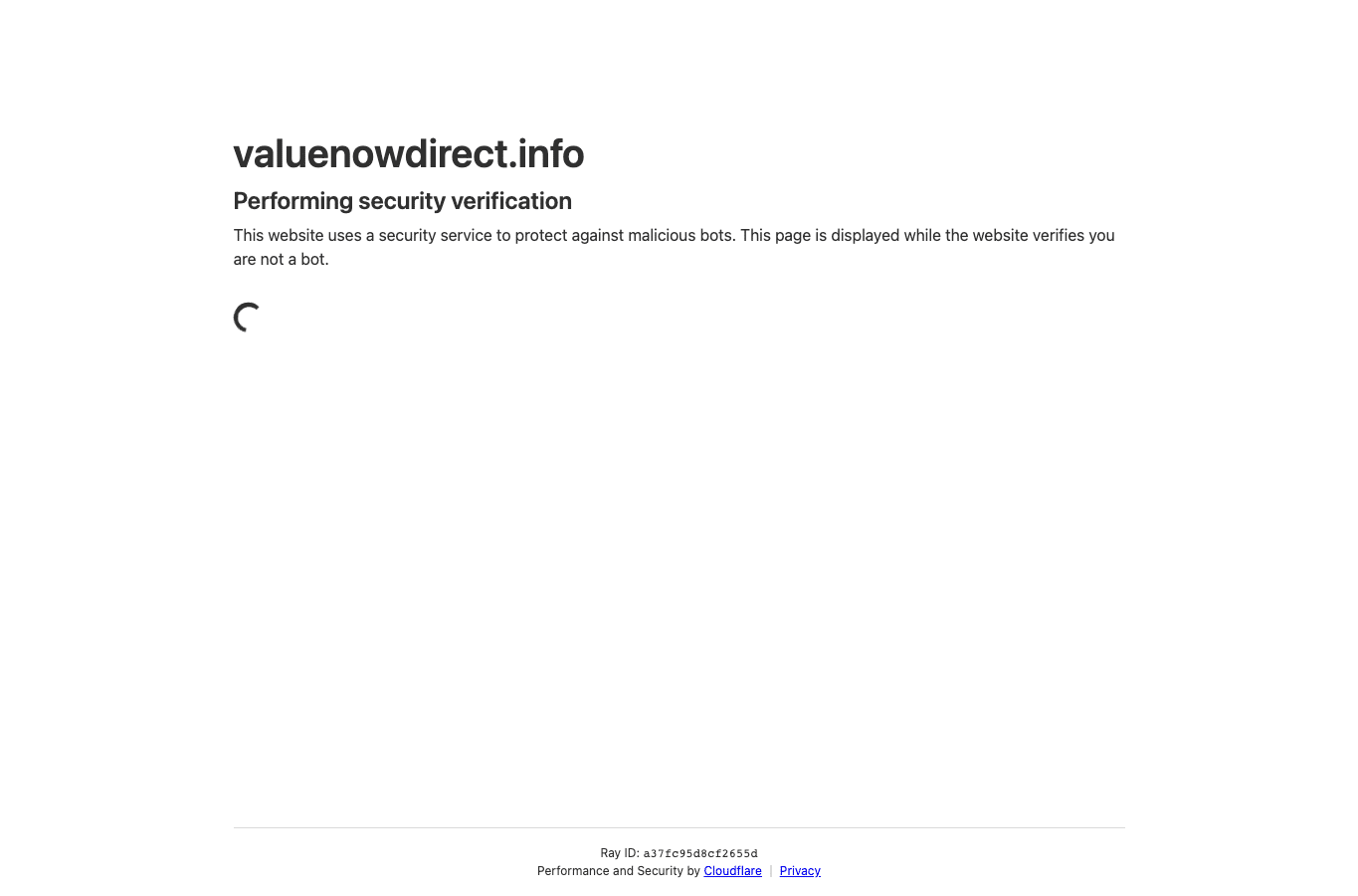 Screenshot preview of valuenowdirect.info