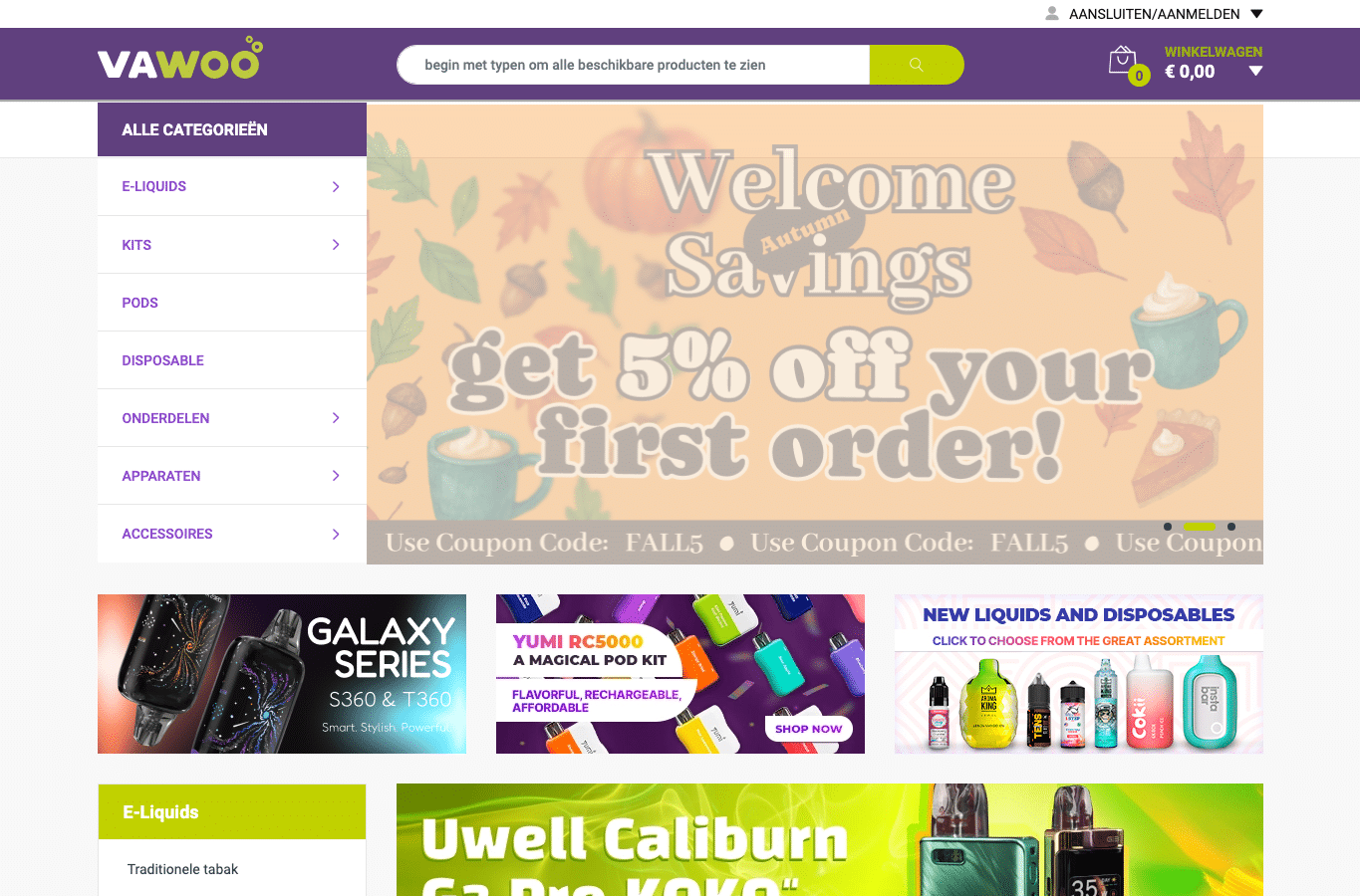 Screenshot preview of vawoo.com
