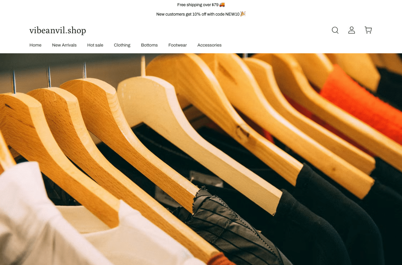 Screenshot preview of vibeanvil.shop