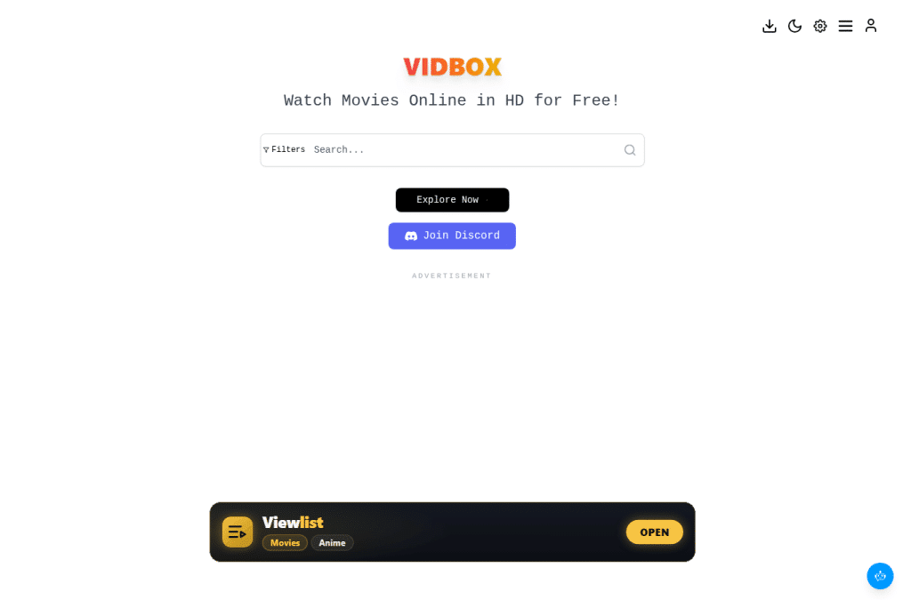 Screenshot preview of vidbox.dev