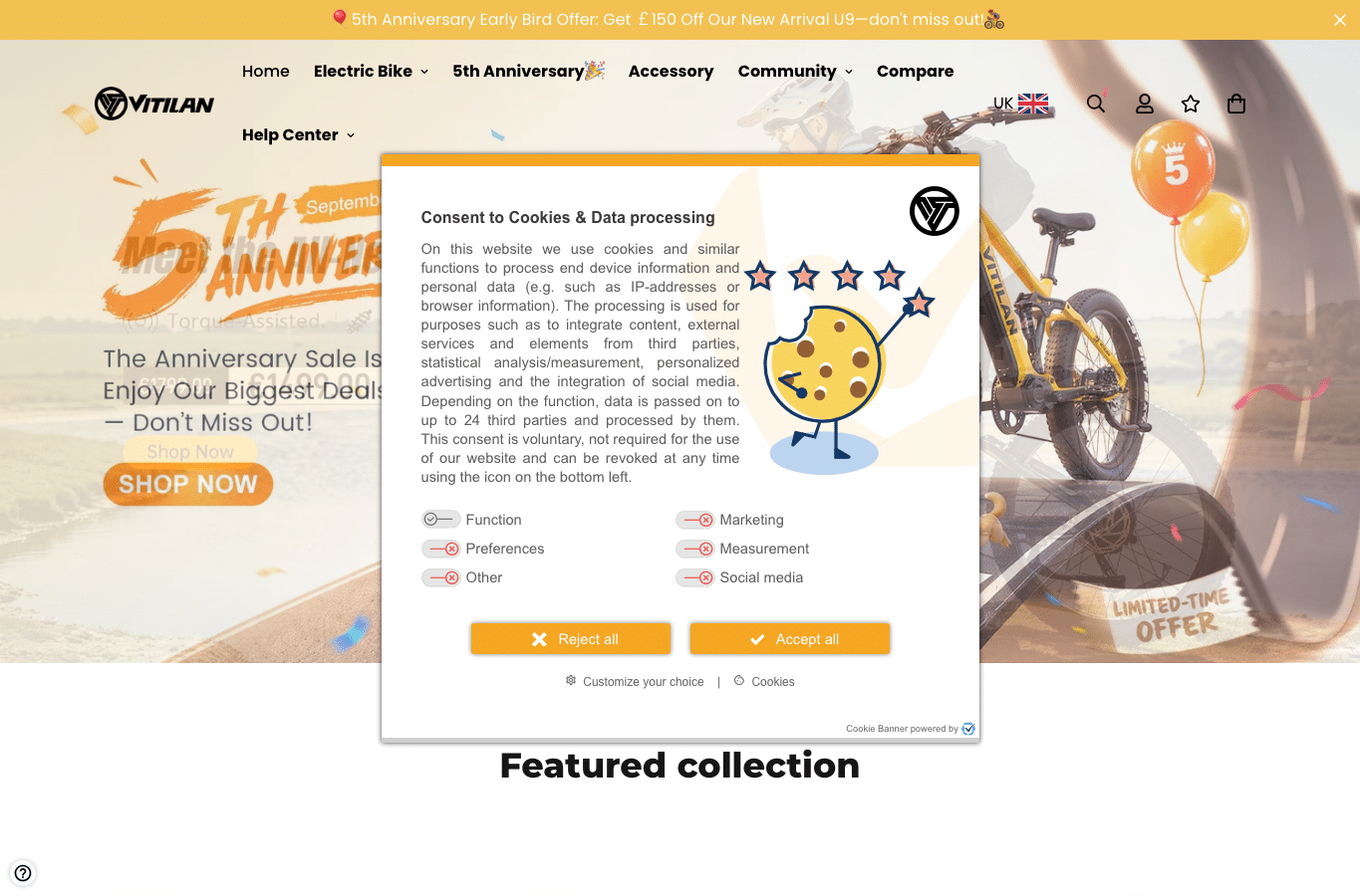 Screenshot preview of vitilanebike.uk