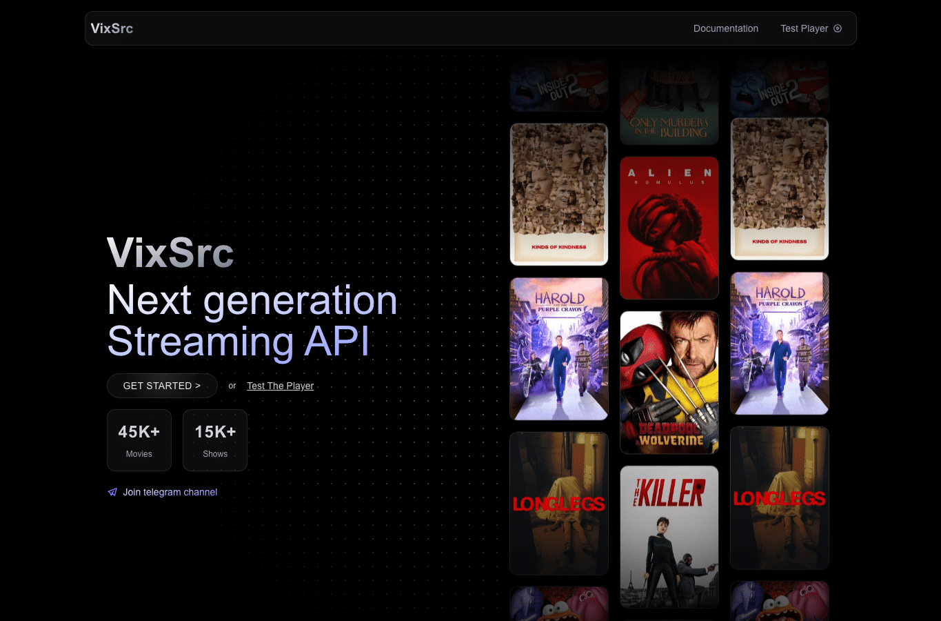Screenshot preview of vixsrc.to