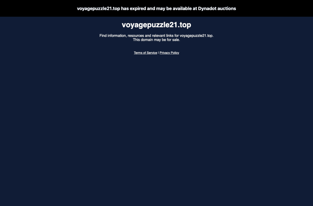 Screenshot preview of voyagepuzzle21.top