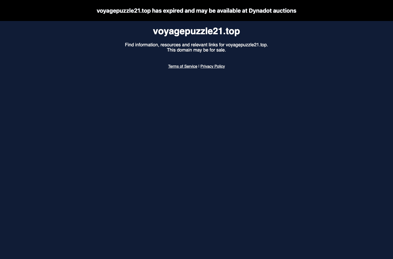 Screenshot preview of voyagepuzzle21.top