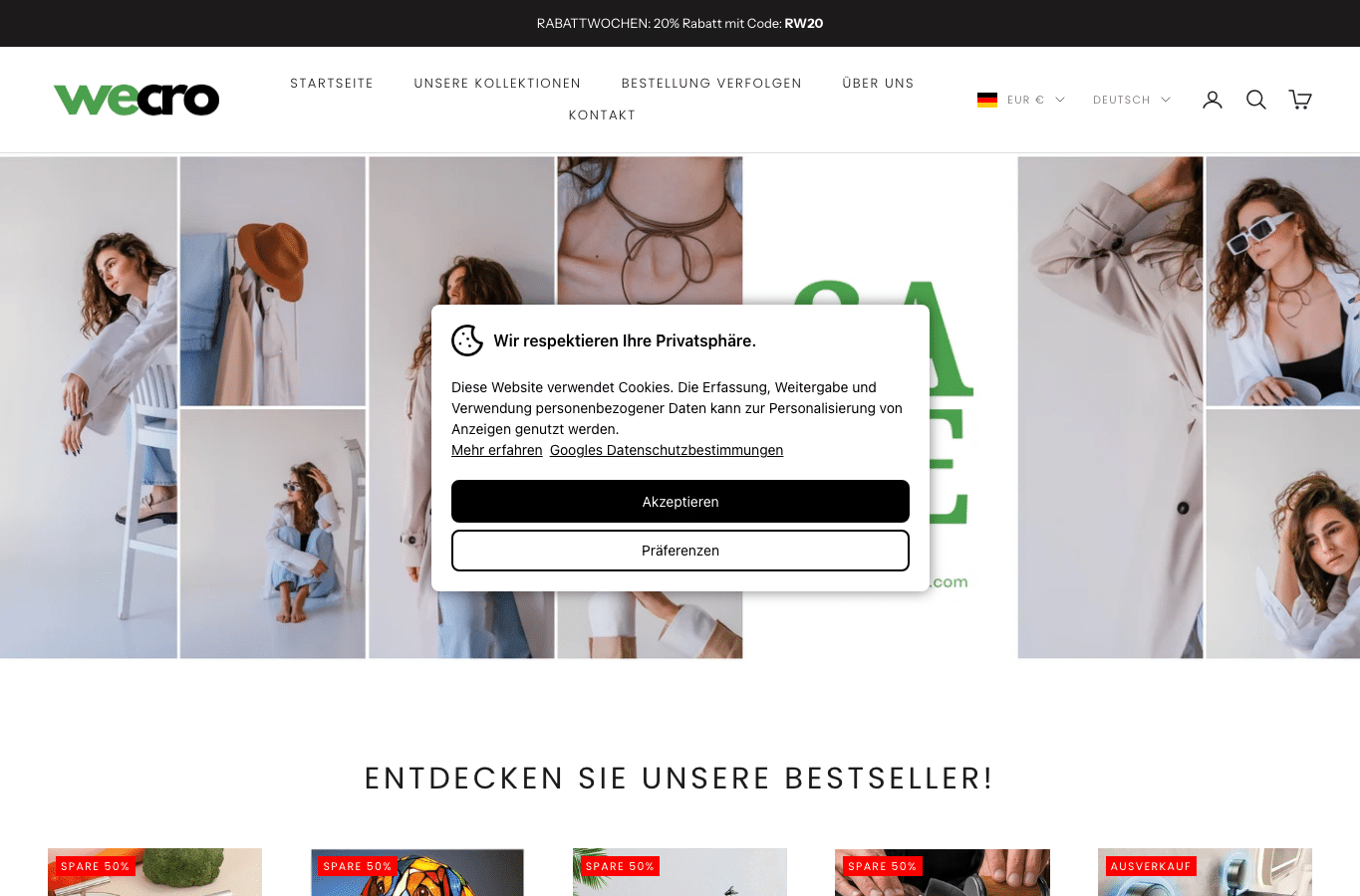 Screenshot preview of wecro.de