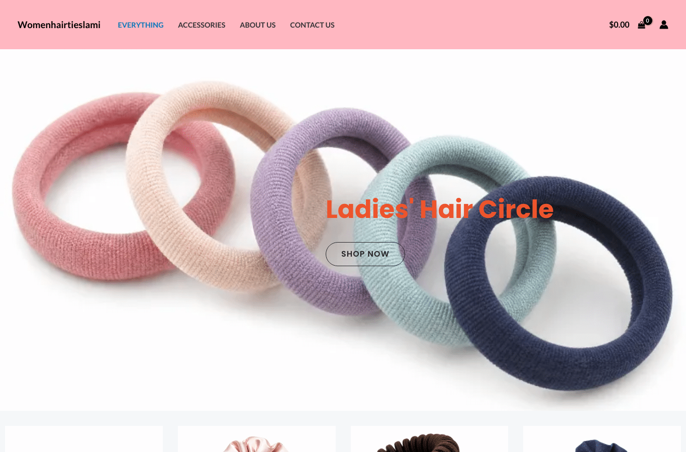 Screenshot preview of womenhairtieslami.com