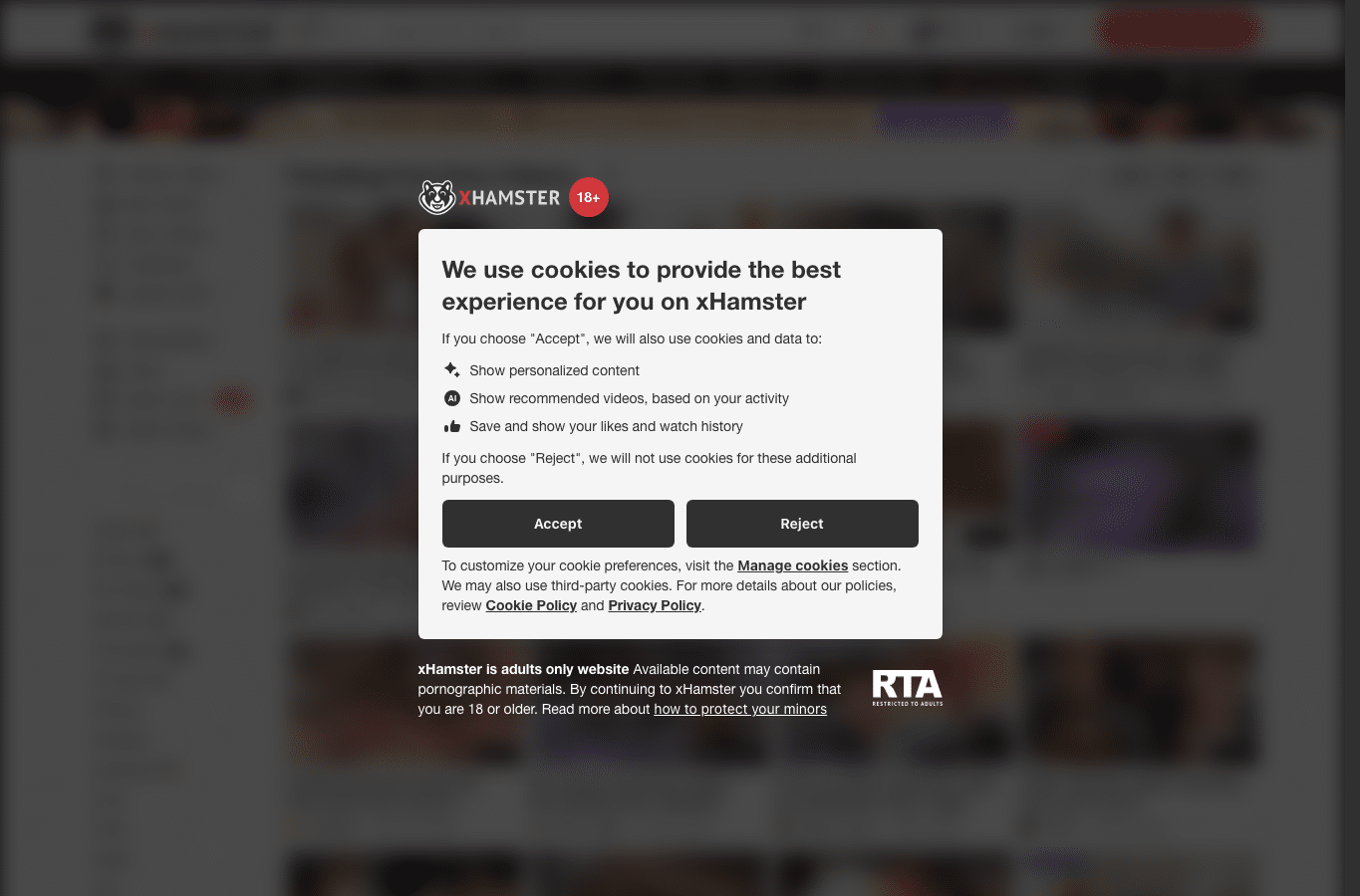 Screenshot preview of xhamster2.com