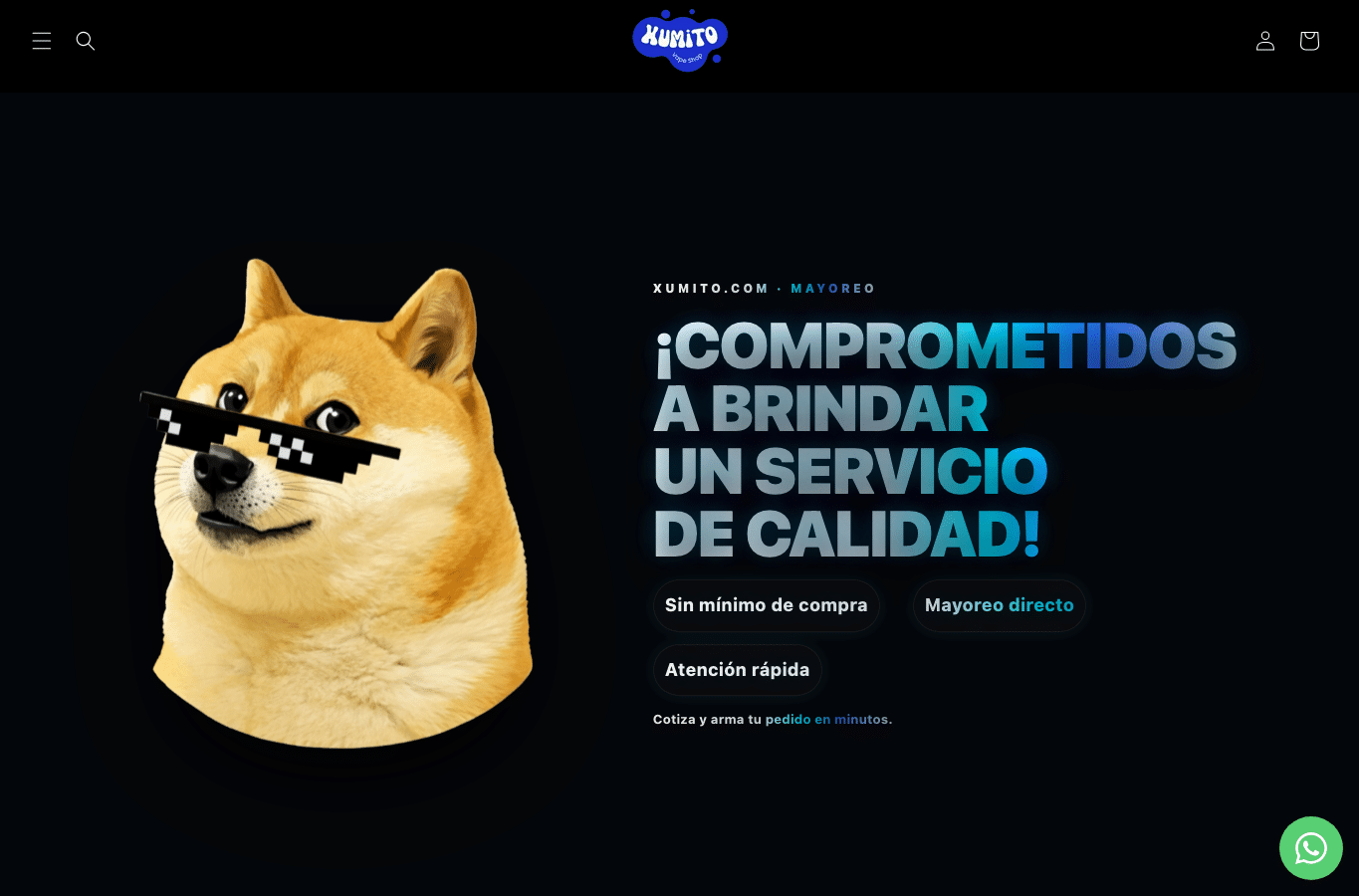 Screenshot preview of xumito.com