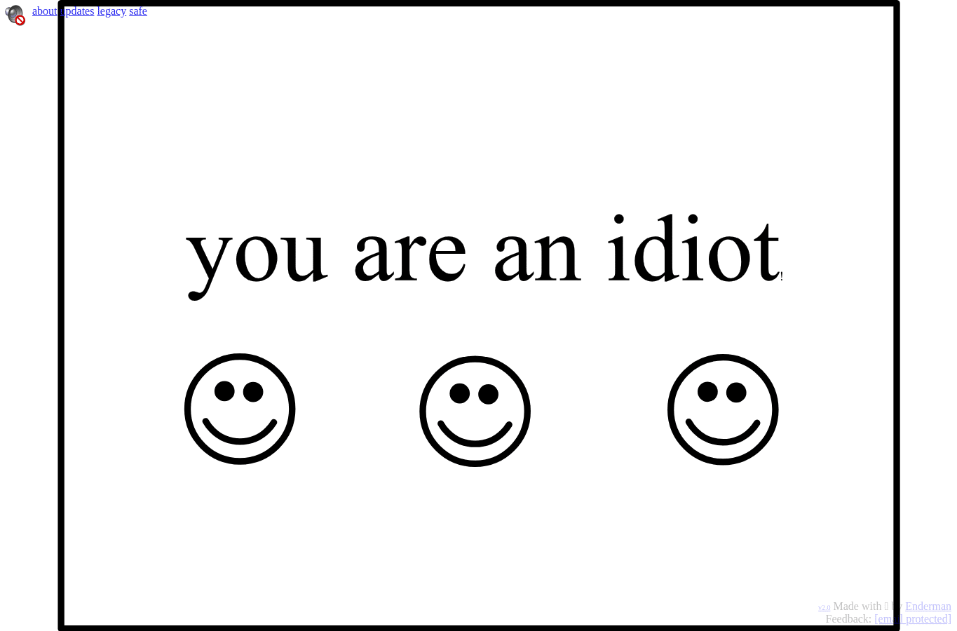 Screenshot preview of youareanidiot.cc