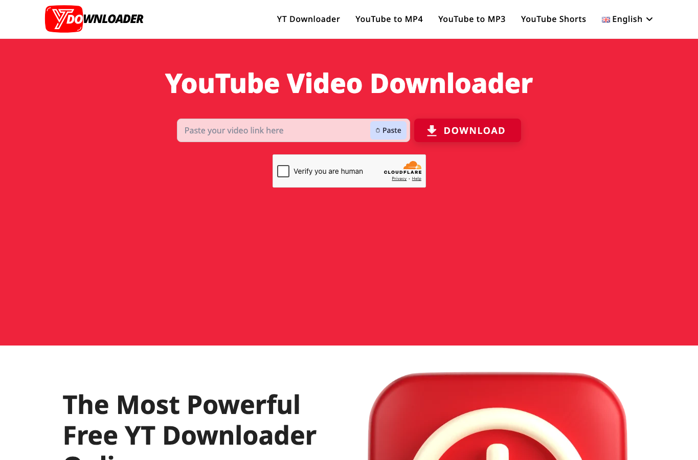 Screenshot preview of ytdownloader.io