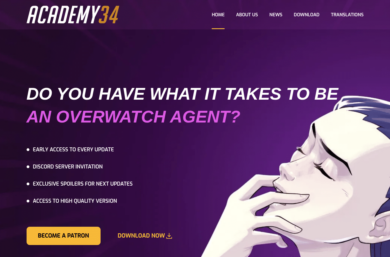 Screenshot preview of academy34game.com