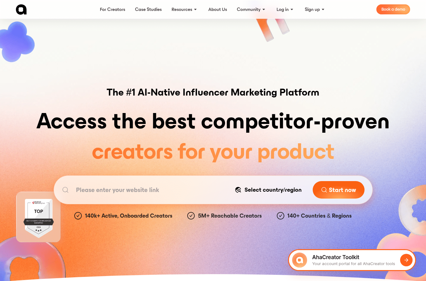 Screenshot preview of ahacreatorsapp.digital