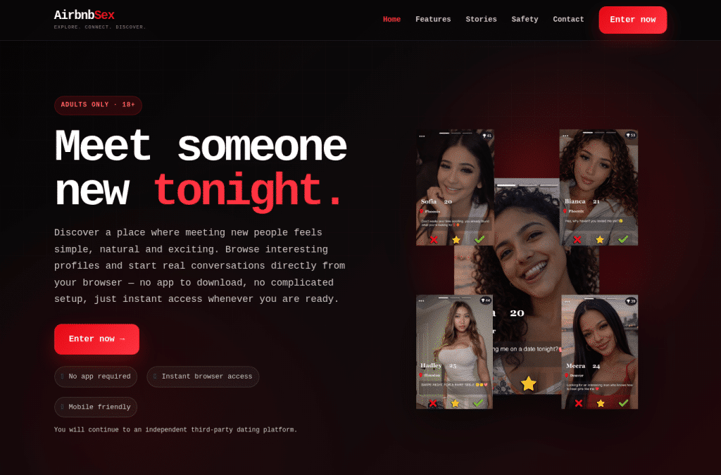 Screenshot preview of airbnbsex.com
