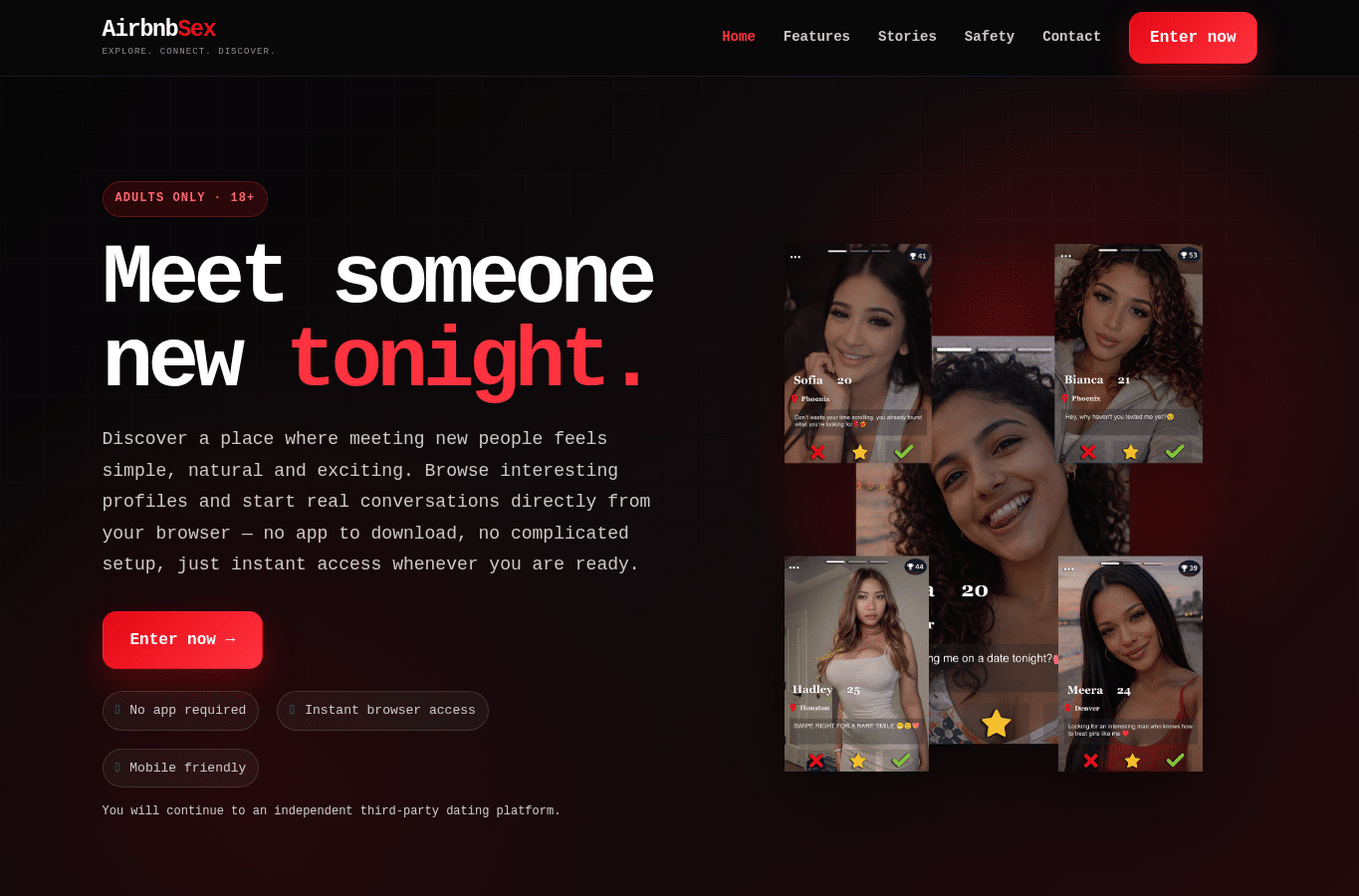 Screenshot preview of airbnbsex.com