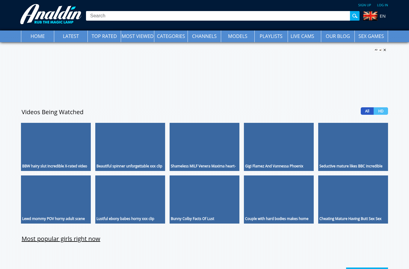 Screenshot preview of analdin.com