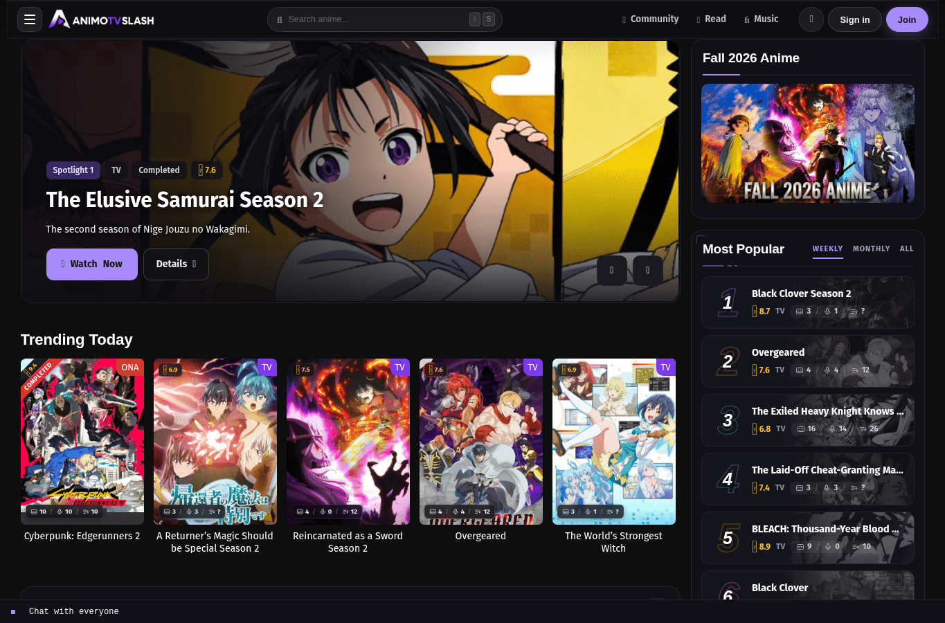 Screenshot preview of animotvslash.org