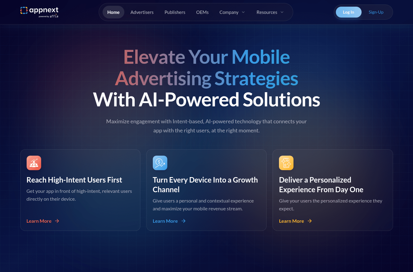 Screenshot preview of appnext.com