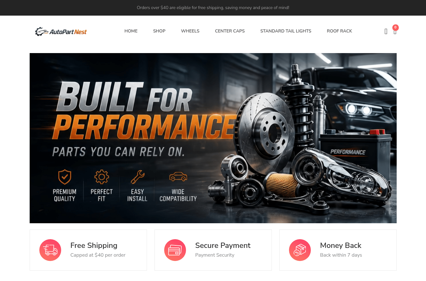 Screenshot preview of autopartnest.com