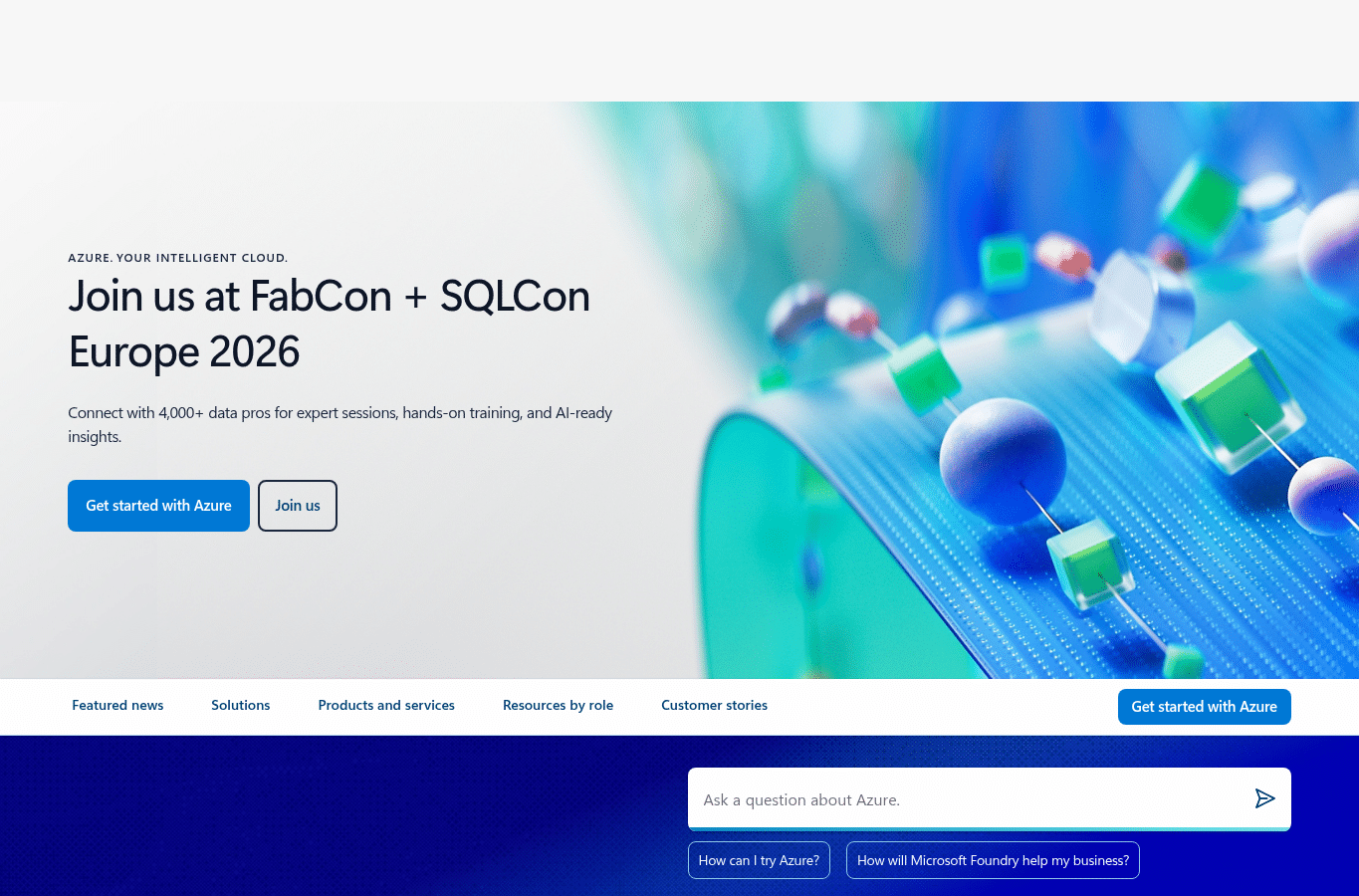 Screenshot preview of azure.com