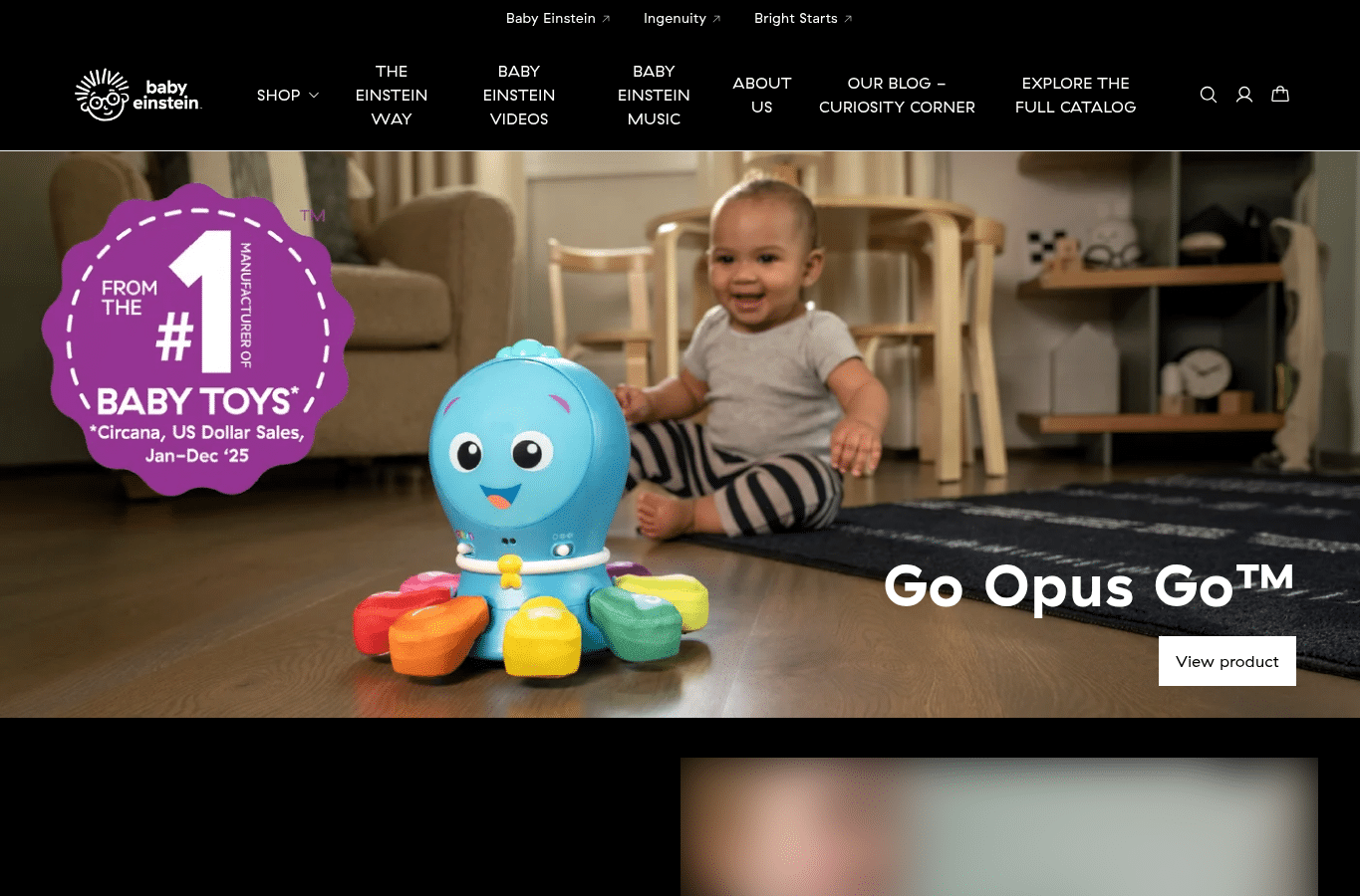 Screenshot preview of babyeinstein.com